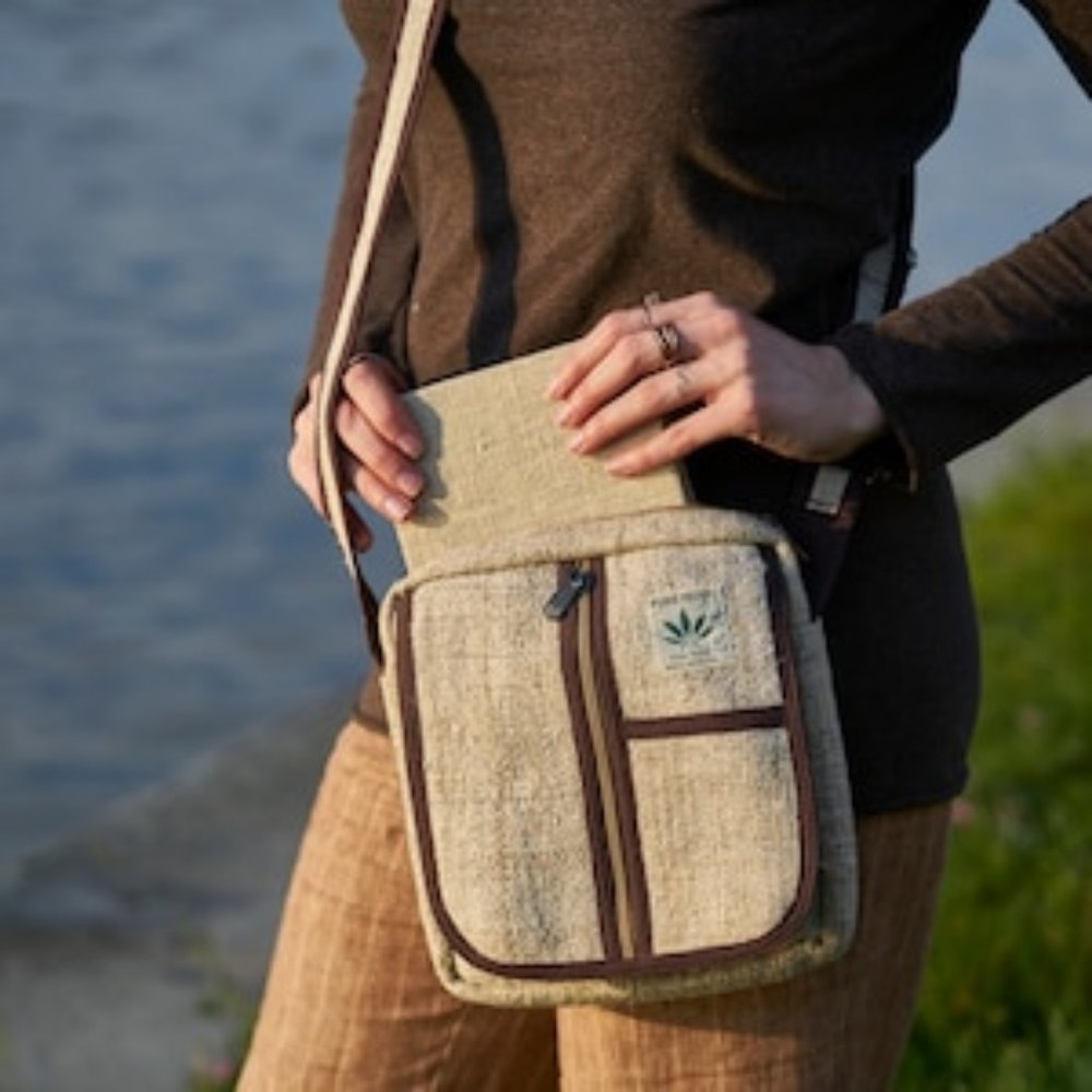 Hemp Crossbody Bag Purse Brand New